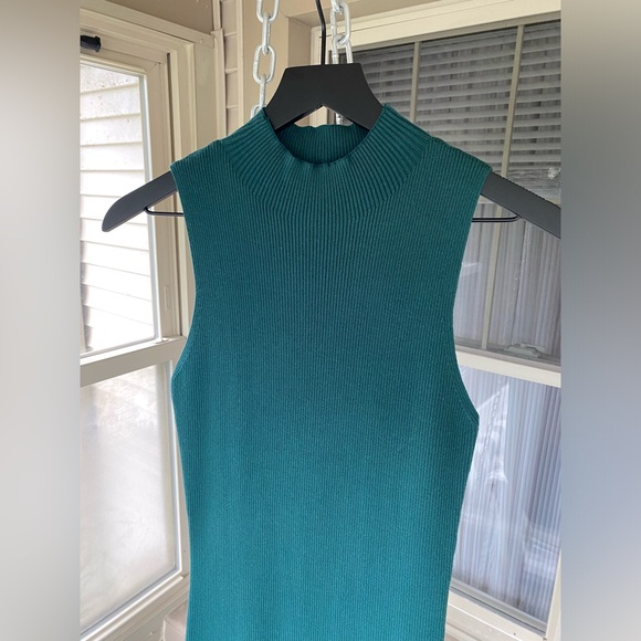 Express, Pine Green, Ribbed Sheath, Midi Dress! - Picture 2 of 6